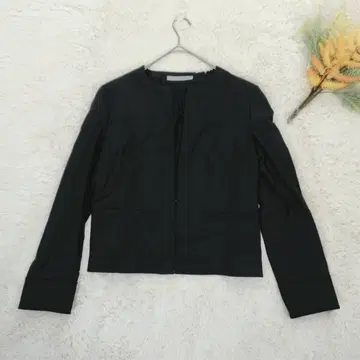 세오리 럭스 여성용 노카라 자켓 (L-LL) 네이비 울 혼방