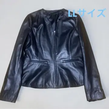 미사용 RUIRUE BOUTIQUE 양가죽 가죽 자켓 LL 블랙