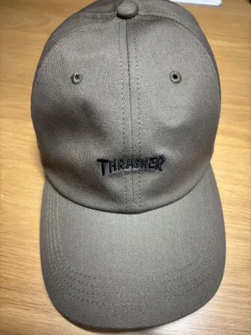 THRASHER 카키 캡 16TH-C25