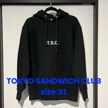 TOKYO SANDWICH CLUB 풀오버 후드티 size:XL 블랙