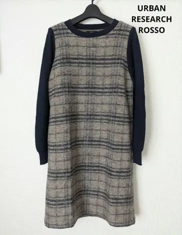 URBAN RESEARCH ROSSO 스라이버 니트 원피스 체크