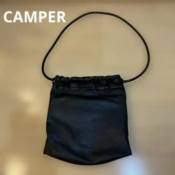 타임세일 CAMPER 블랙 가죽 숄더백