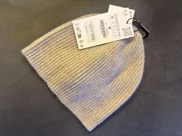 [ 미사용 ] ZARA 리브 비니 모자