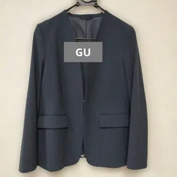 GU 워셔블 노카라 자켓 Z 네이비 M 사이즈