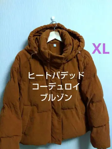지유 히트 패디드 코듀로이 블루종 XL 오렌지
