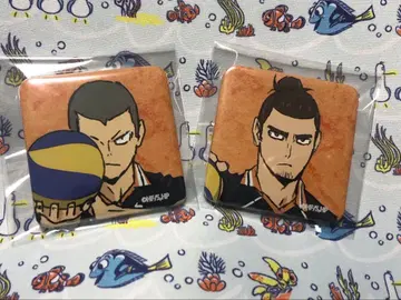 하이큐!! 타나카 류노스케와 아즈마네 아사히 스퀘어 캔뱃지