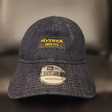 새상품급 AVIREX x NEWERA 9THIRTY 데님 캡 조정 가능