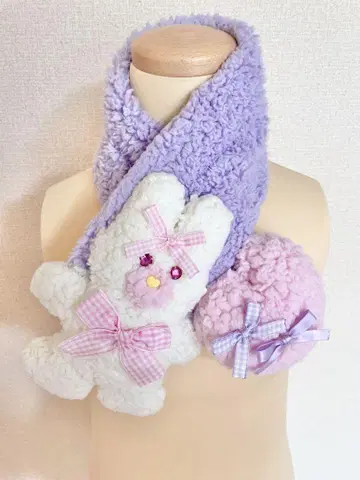 [ NILEPERCH ] 토끼 하트 머플러 스타일