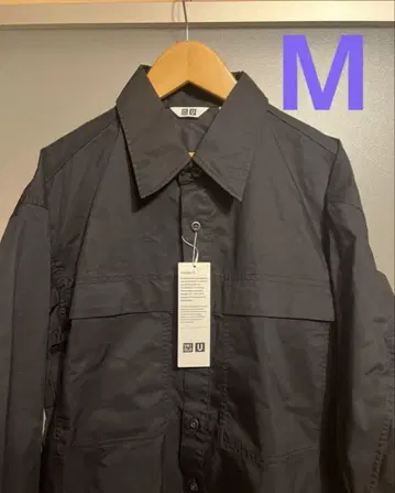 새상품 25AW 유니클로U 유틸리티 오버사이즈 셔츠 블랙 M