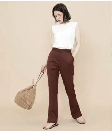 ADAM ET ROPE 버건디 슬랙스 36