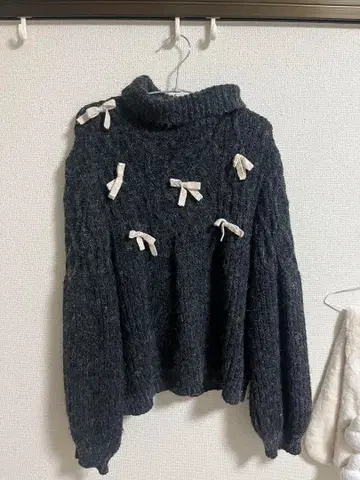 [가격 인하] merry jenny 그레이 터틀넥 스웨터