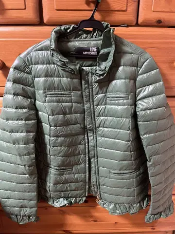 LOVE MOSCHINO 다운 자켓 올리브 그린