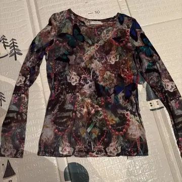 Paul Smith 꽃과 나비 프린트 긴팔 T셔츠