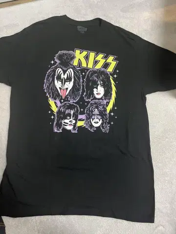 KISS 그래픽 T셔츠 L 사이즈 블랙