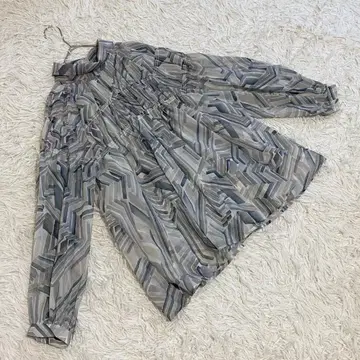 인기 N./에누도트 [ M ] 올 패턴 쉬폰 블라우스/상의 비침