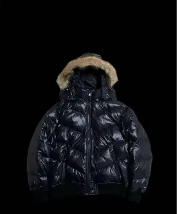 y2k 퍼 다운 블랙