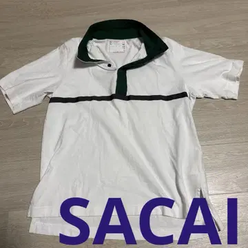 사카이 sacai 절개 하이넥 피케 셔츠
