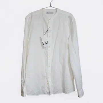 Zara 린넨 화이트 버튼 셔츠 긴팔 M