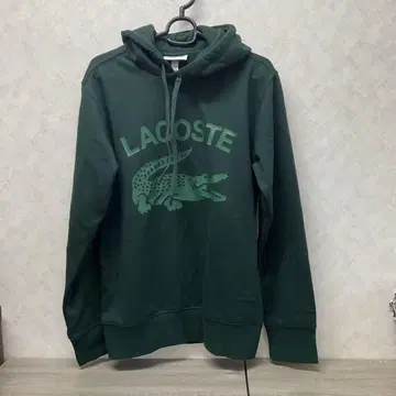 LACOSTE 후드 부착 맨투맨 다크 그린 일본 사이즈 남성용 S