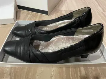 지유가오카 keisy 블랙 펌프스 힐 5cm 23.5cm 외반모지