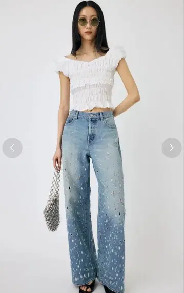 MOUSSY DESTROYED MIDRISE BAGGY 사이즈 2