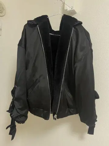 DearMyLove 리버서블 리본 블루종 블랙