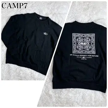 [ 새상품급 ] camp7 맨투맨 페이즐리 로고 프린트 트레이닝복