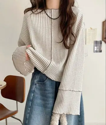 ClassicalElf 전후 2way 헤비 와플 티셔츠 아이보리 M