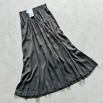 택 포함 에부르 퓨어비스코스 개더 스커트 38