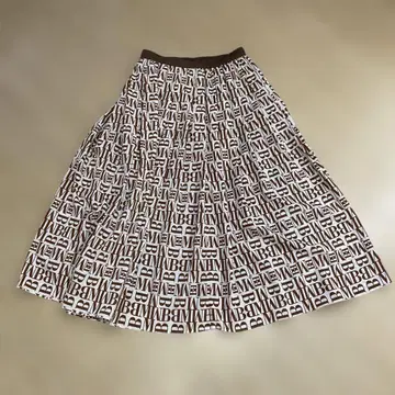 MORABITO 로고 프린트 플레어 스커트