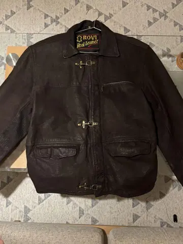 천연 가죽 짧은 기장 가죽 파이어맨 자켓