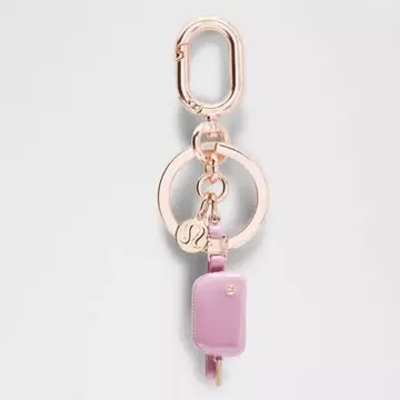 [ 미사용 새상품 ] 룰루레몬 키체인 백참 핑크