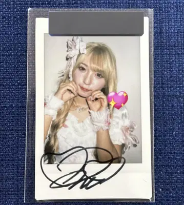 시오카와 리세 온라인 특전회 사인 생탄 폴라로이드