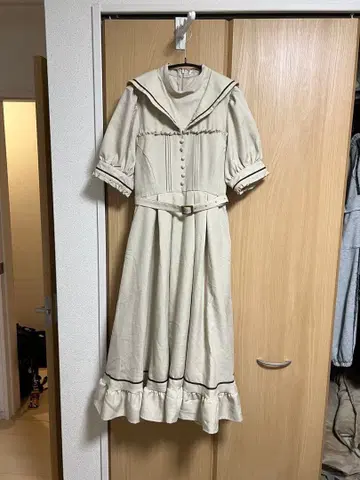 마린 아카데미아 원피스 시마무라 클래식 로리타 쿠루미 베이지 M 사이즈