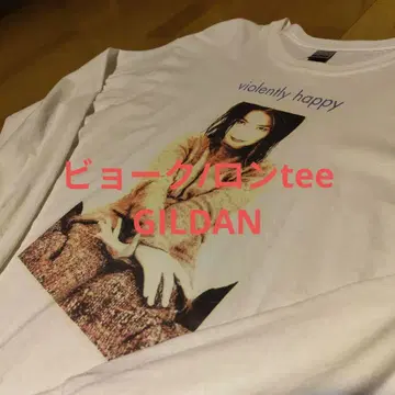 비요크 tee gildan