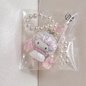 산리오 화이트 프릴 디자인 시크릿 스트랩 헬로키티