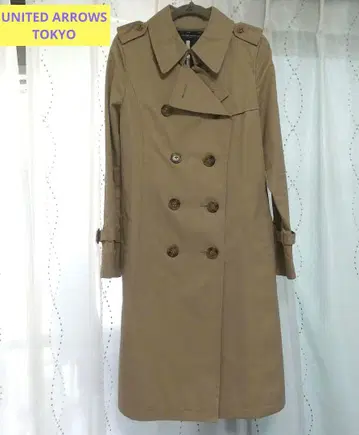 UNITED ARROWS 트렌치코트, S, 베이지, 스트라이프