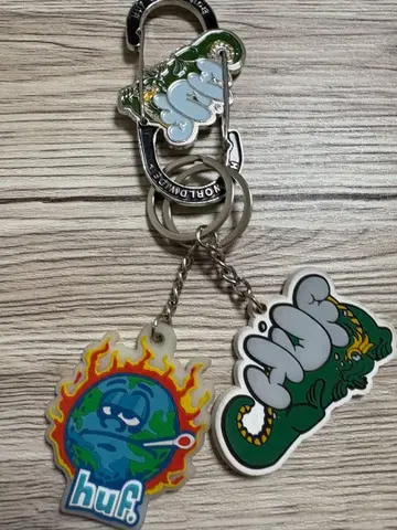 HUF 멀티 컬러 키링 세트