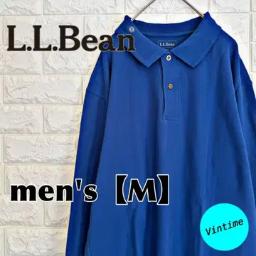 V931 [ L.L.Bean ] 긴팔 피케 셔츠 [ 남성용 M ] 블루