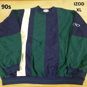 IZOD 90s 호배색 풀오버 나일론 자켓 XL