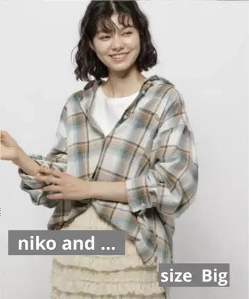 niko and . 40 비에라 레피아 체크 셔츠 Big