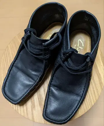 Clarks 클락스 왈라비 UK8 블랙 가죽