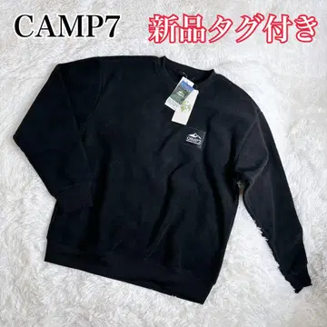 [ 새상품 ] 캠핑세븐 CAMP7 플리스 크루넥 트레이닝복 블랙 L