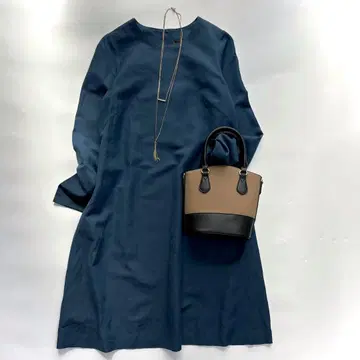 Lisette 리제타 모 린넨 혼입 원피스 백 버튼 일본제