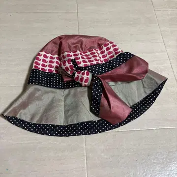 CA4LA 고래 패턴 버킷 햇 리본 포함