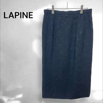 LAPINE (라핀) 꽃무늬 자수 타이트 스커트 블랙 9호