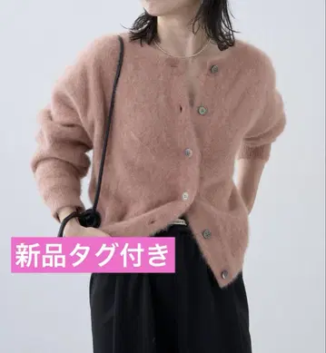오메카시 퍼 캐시미어 2way 가디건 핑크