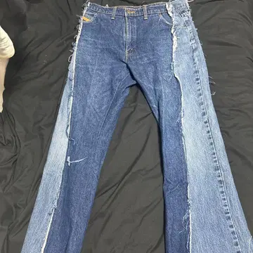패치워크 데님 팬츠