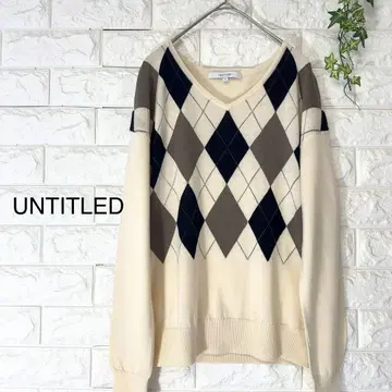 UNTITLED 니트 극미품 언타이틀 아가일 무늬 니트