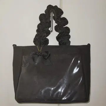자카마트 A4 프릴 토트백 블랙